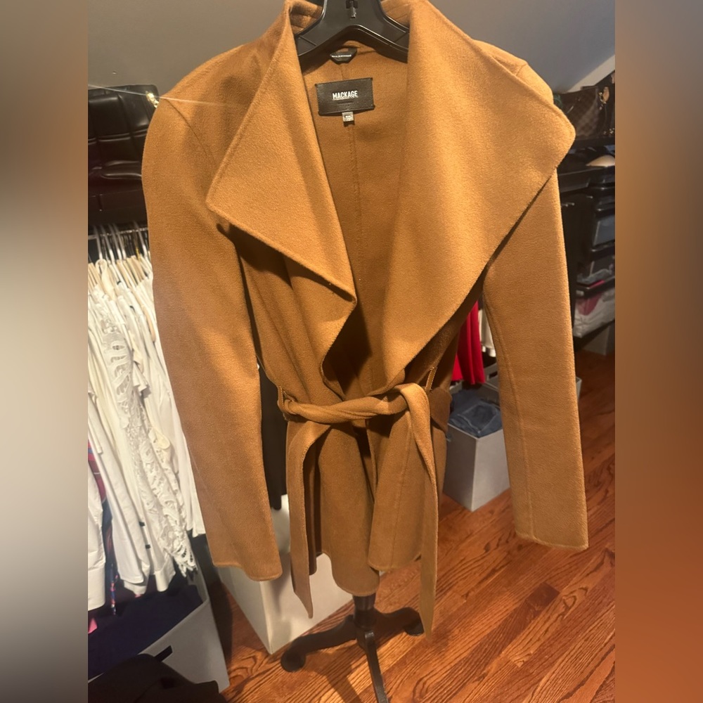 Mackage Camel Double Face Wrap Coat
